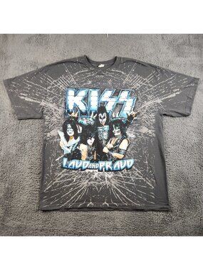 KISS Band T Shirt Men's Extra Large Tour Concert Glam Rock Retro Band Music Tee